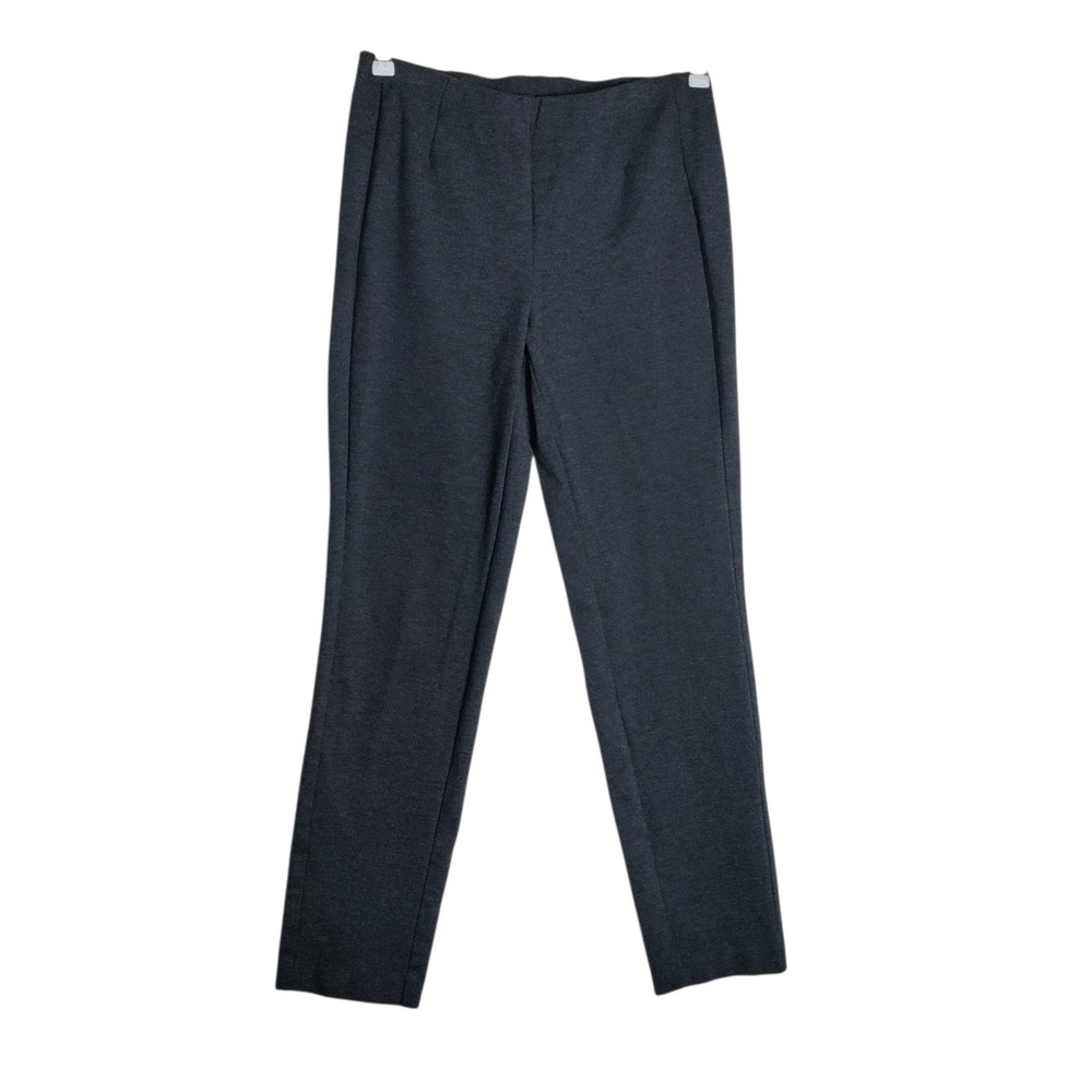 J. Jill Ponte Slim Leg Pants Charcoal Gray Tall Small Pull On Stretch Trousers